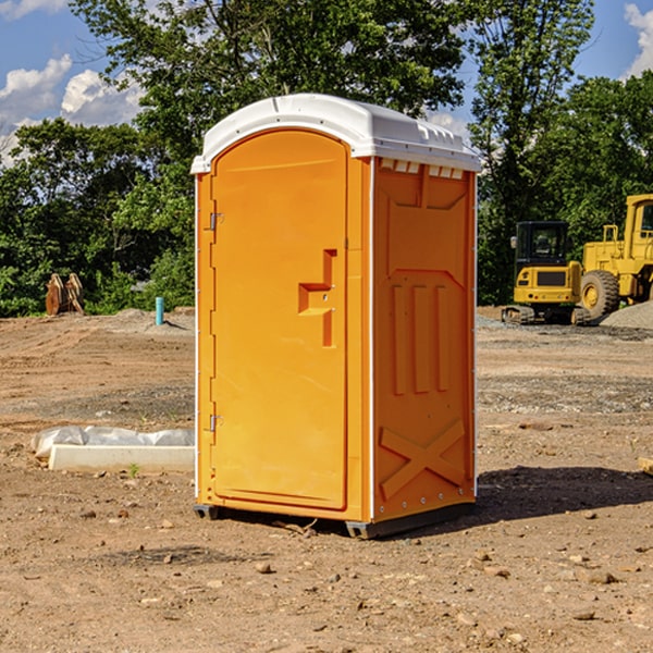 can i customize the exterior of the porta potties with my event logo or branding in Oklee